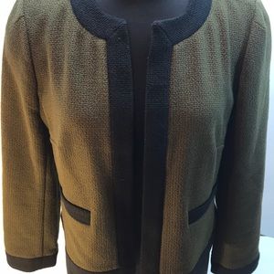 NWT Ann Taylor Army Green & Black Cardigan Size M
